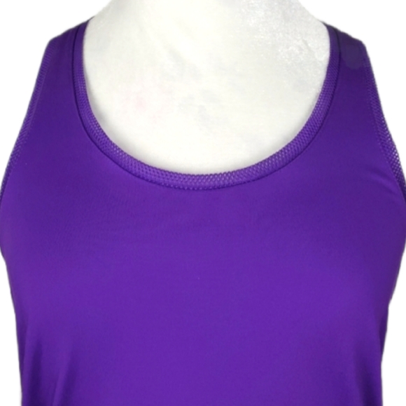 Fabletics "Mosa" Amethyst Layered Mesh Tank - Picture 5 of 13